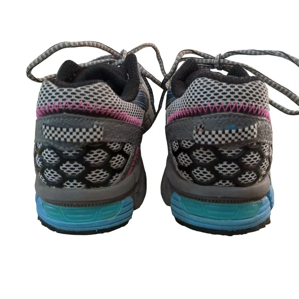 Asics Gel Kahana 8 Running Shoe Sneaker Womens 6.5 Gray Outdoor‎ Trail Lace Up